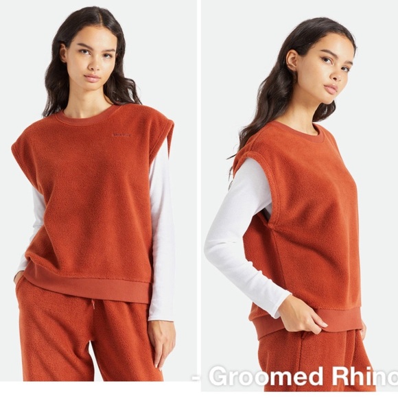 Brixton Burnt Henna Weekender Blanket Muscle Crew Size M - Picture 1 of 6